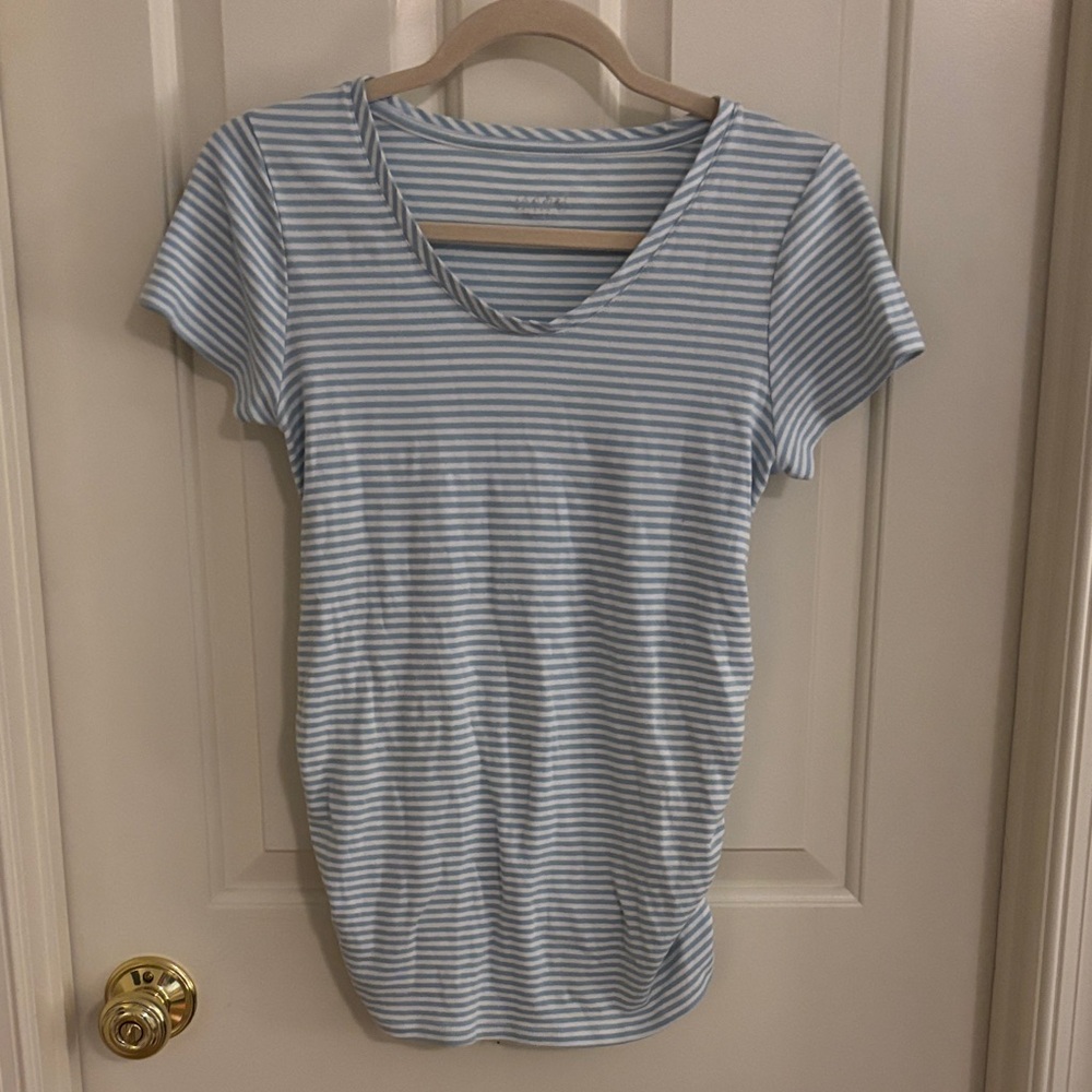 Striped Blue and White Isabel Women's Maternity Top size M